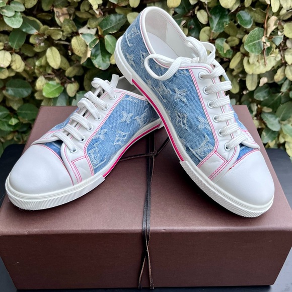 Louis Vuitton Denim Monogram Sneaker size 35 - Picture 1 of 11